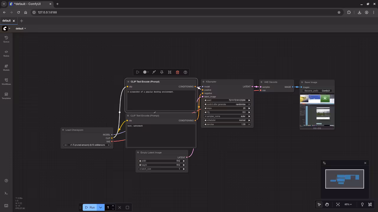 ComfyUI generated screenshot about the Desktop Environment