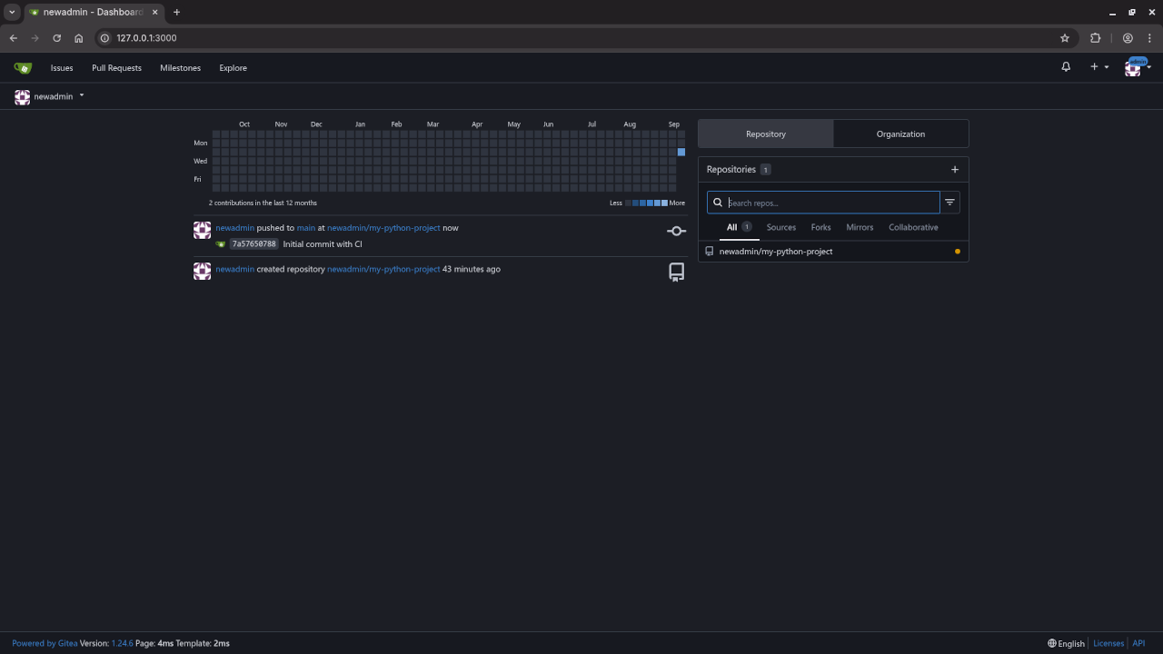 Gitea Repo Contributions