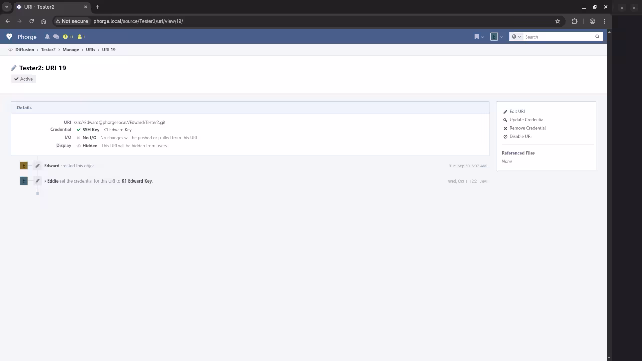 Phorge Add SSH Key