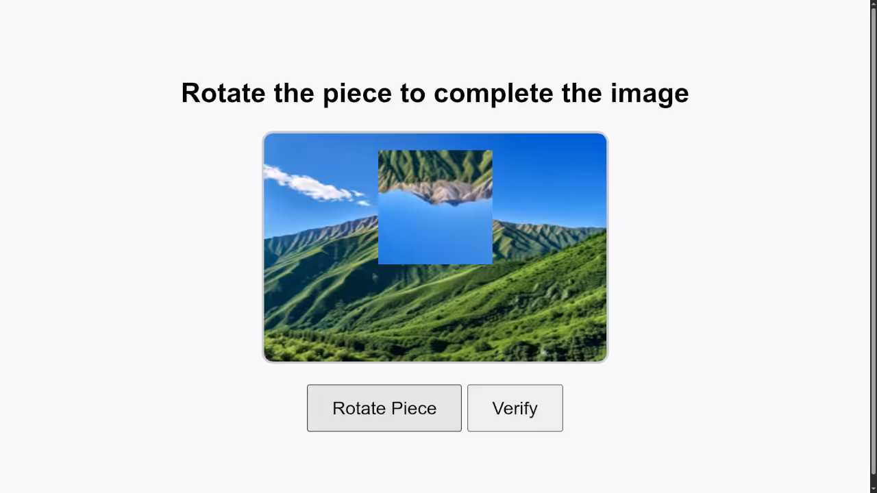 HTML5 Spinning Image CAPTCHA
