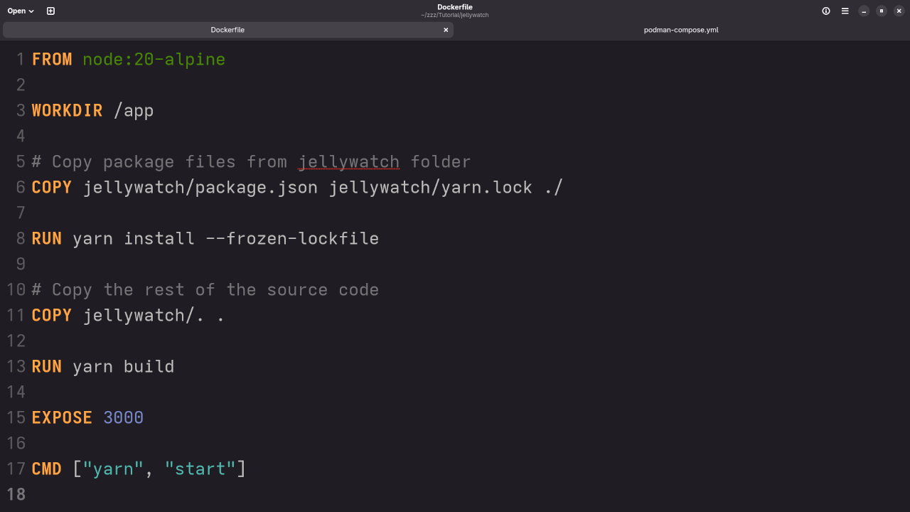 Jellywatch Dockerfile