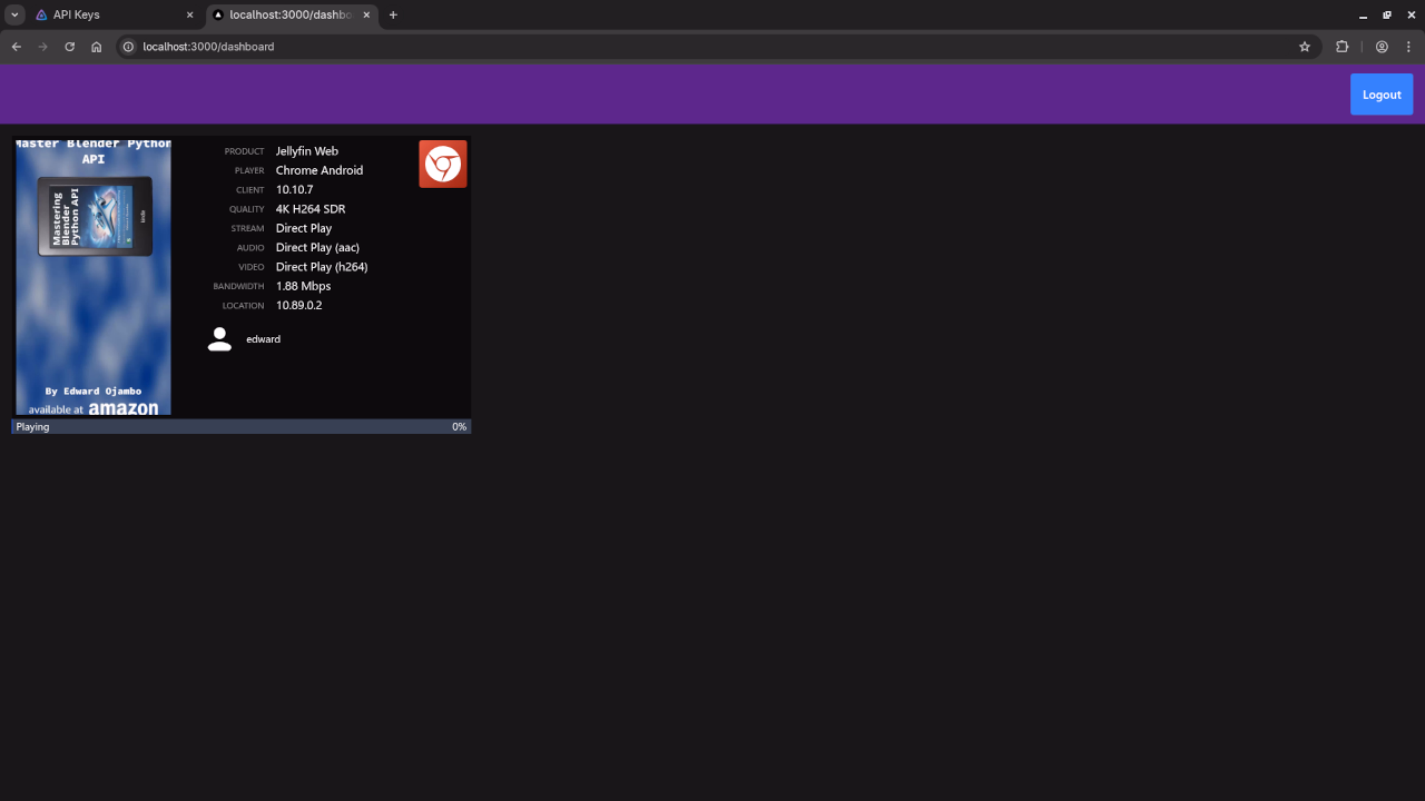Jellywatch Streaming Screen