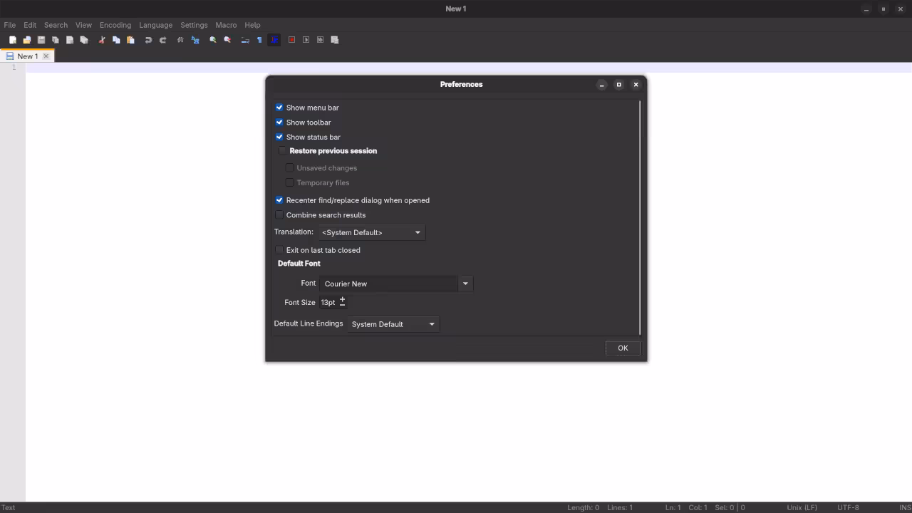 Notepad Next Preferences
