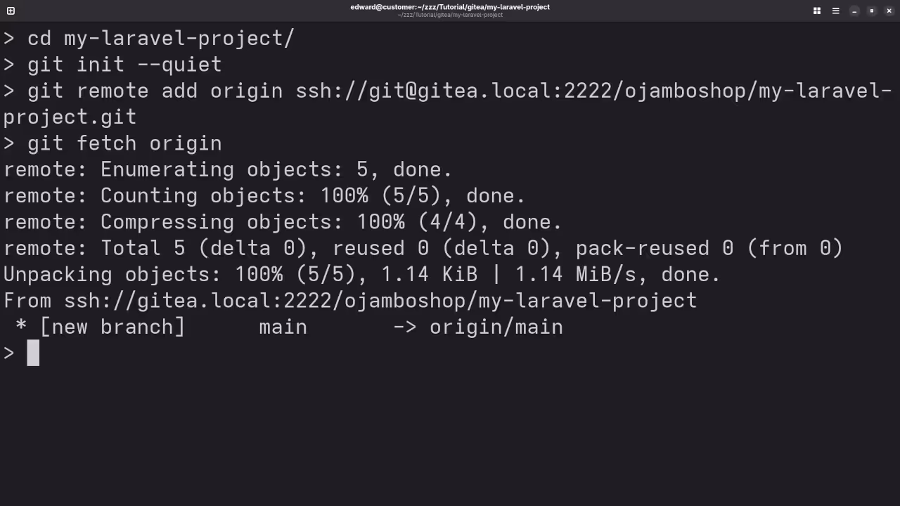 Laravel Git Installation