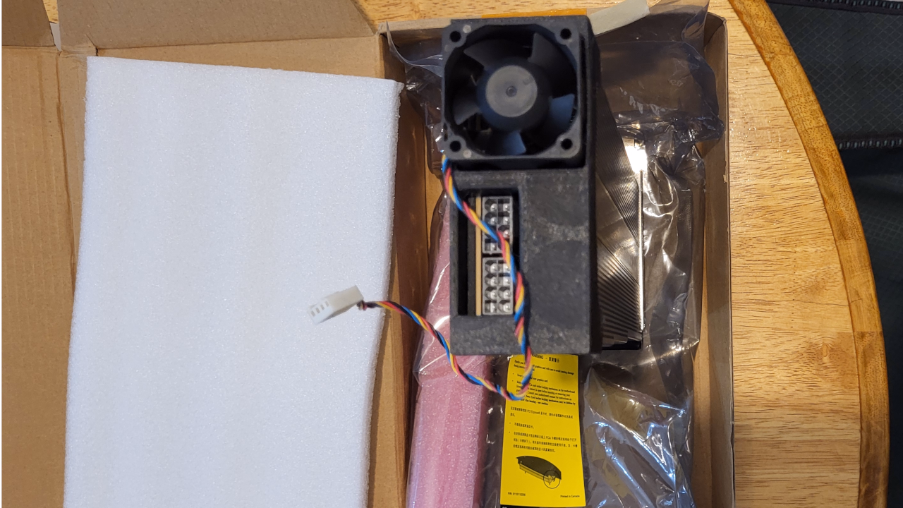 AMD Instinct MI50 Shroud And Fan