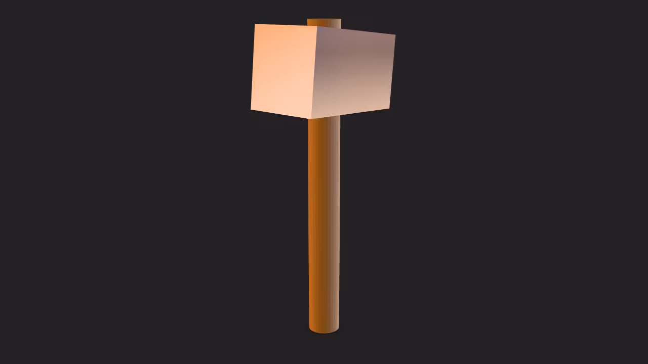 Low poly hammer in Web browser