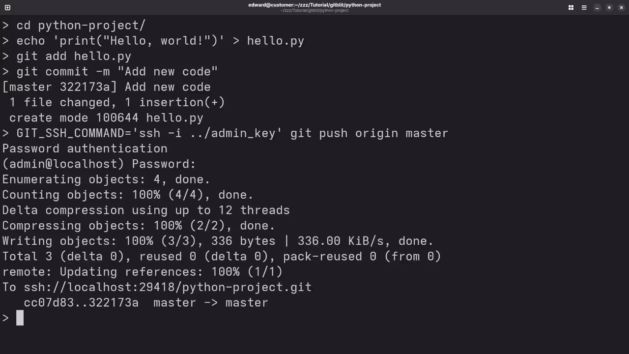 Gitblit Repo Push