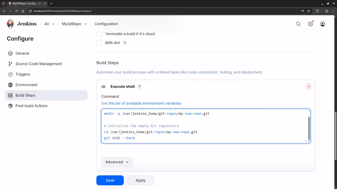 Jenkins Build Step