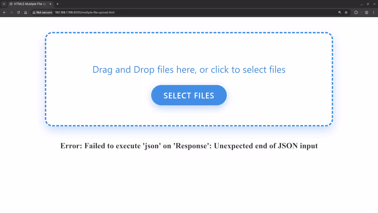 Multiple File Upload Failure