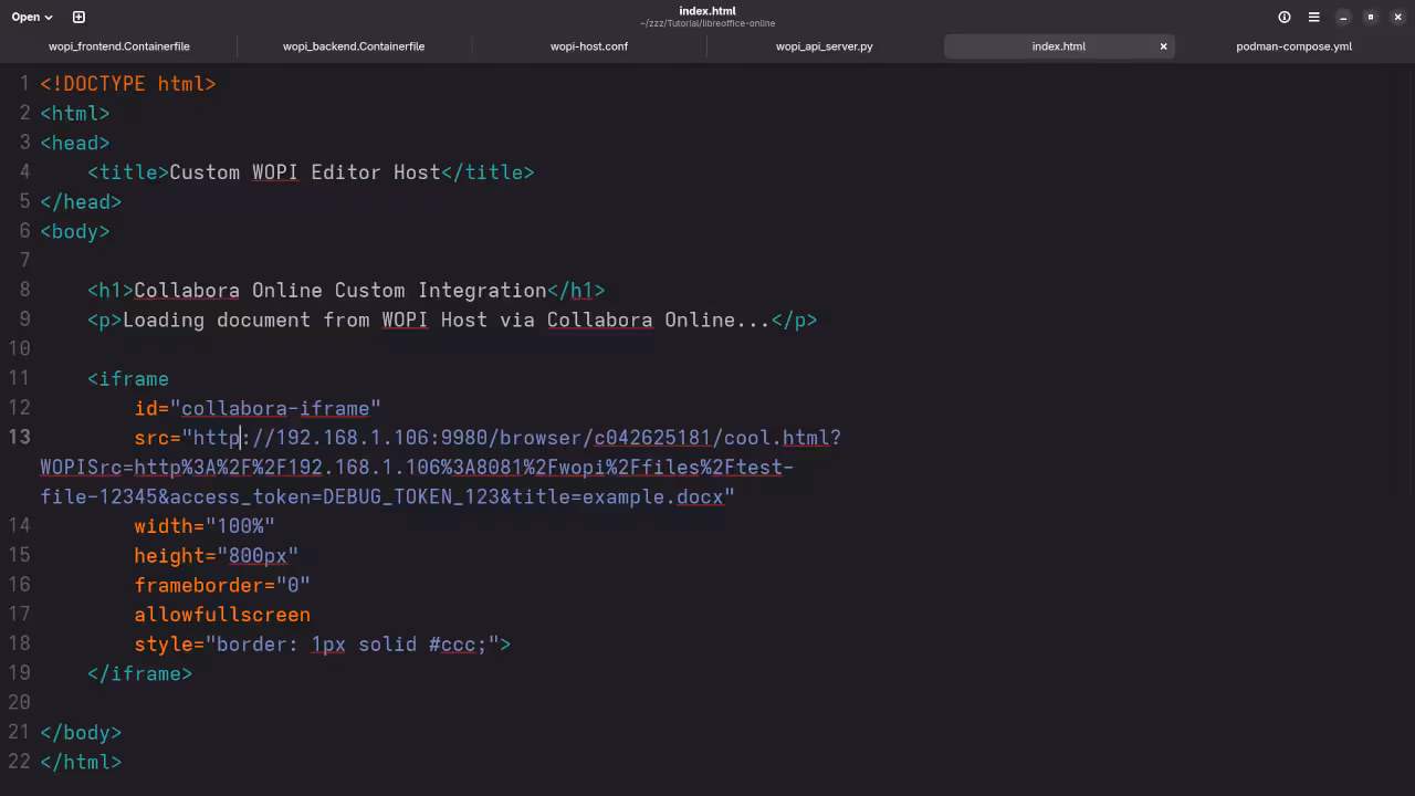 Collabora Online Iframe