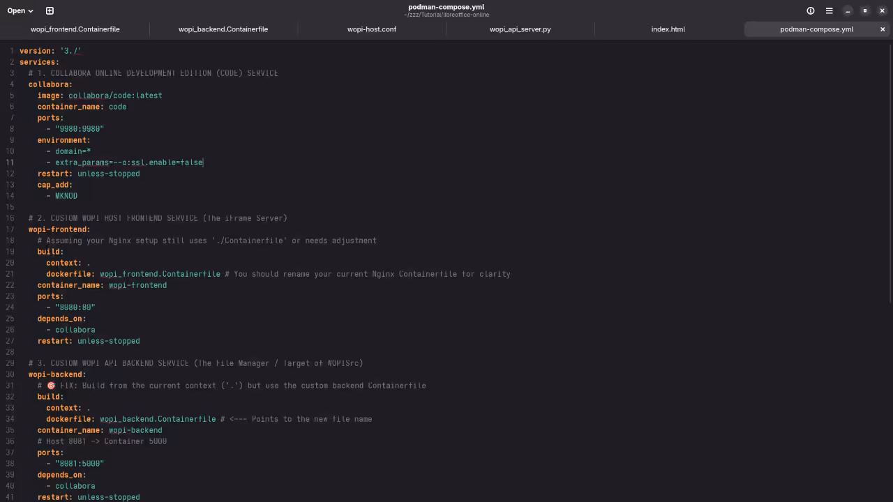 Collabora Online YAML Compose