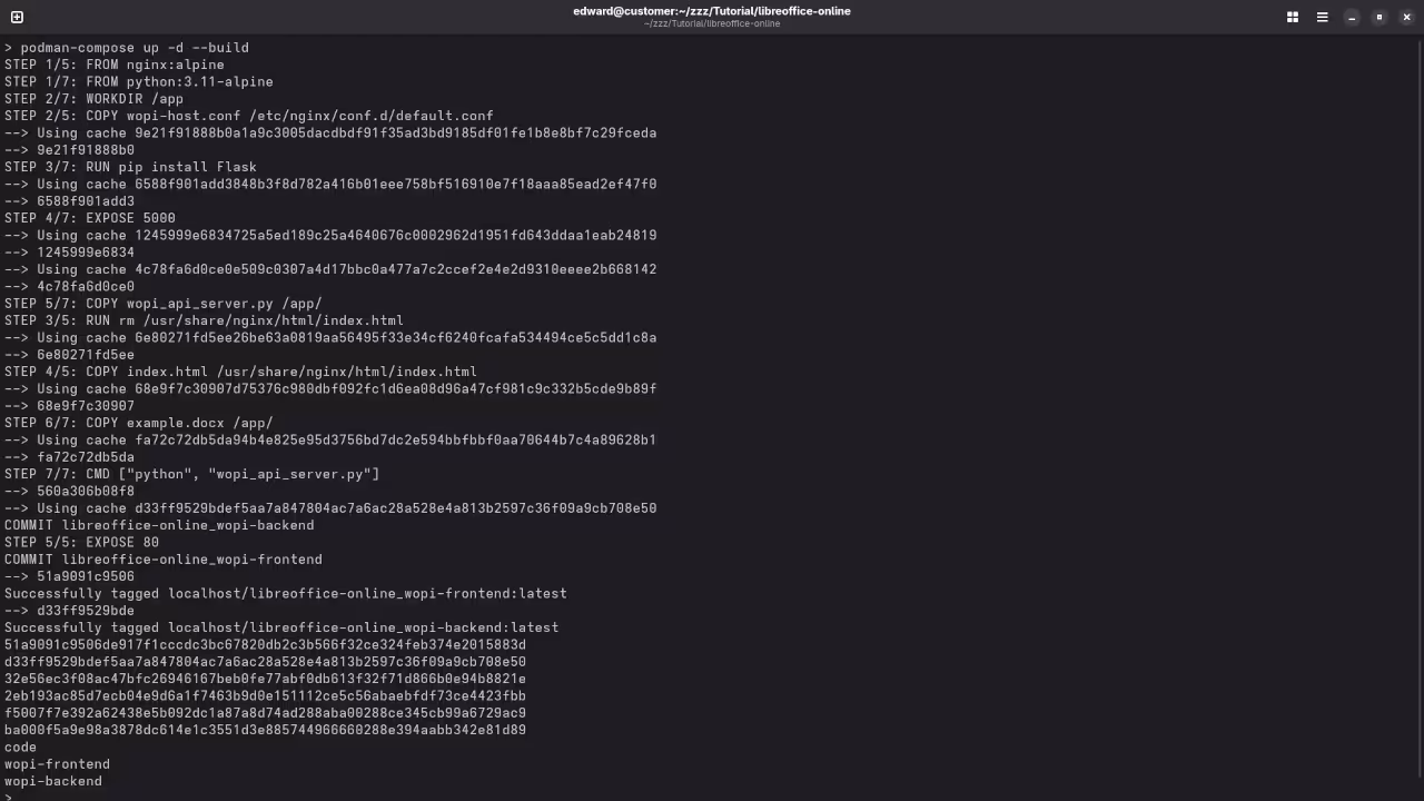 Collabora Online Podman Container
