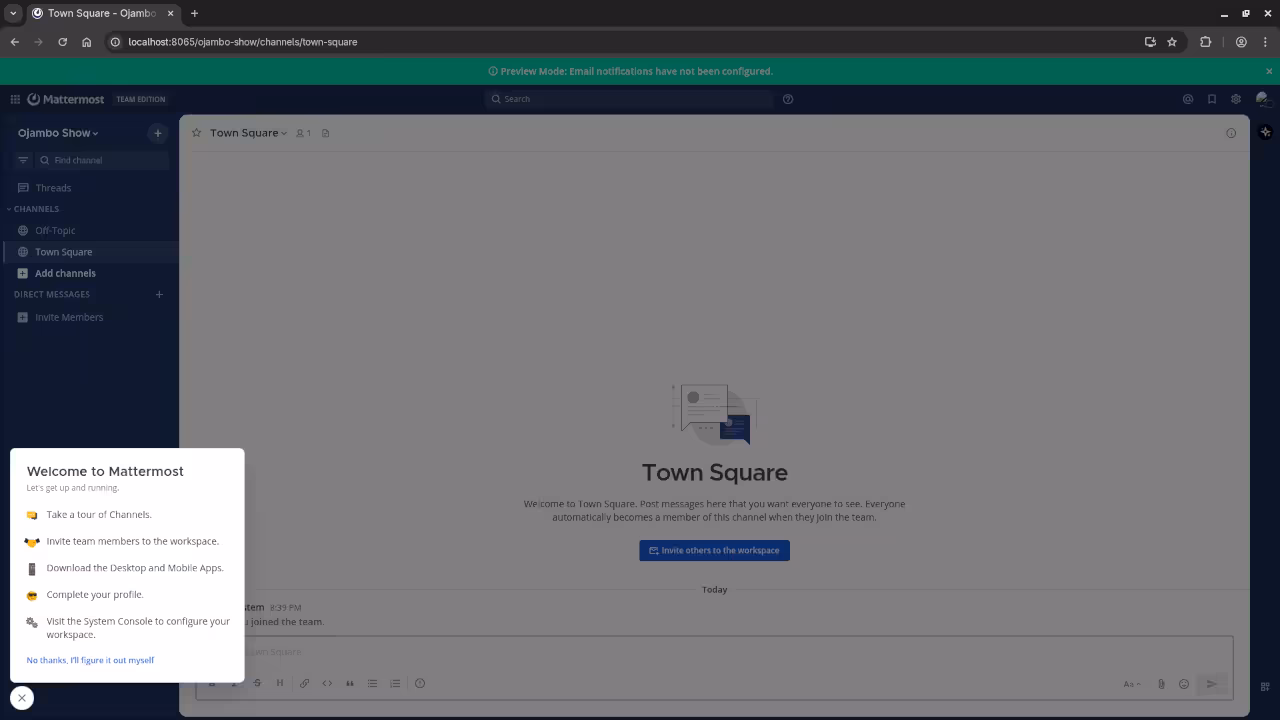 Mattermost Dashboard