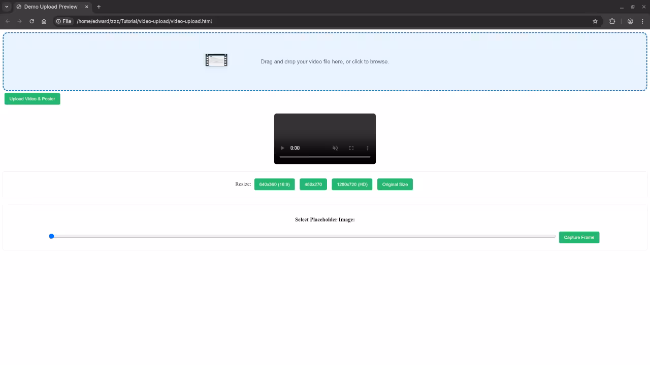 A hover over drag and drop interface