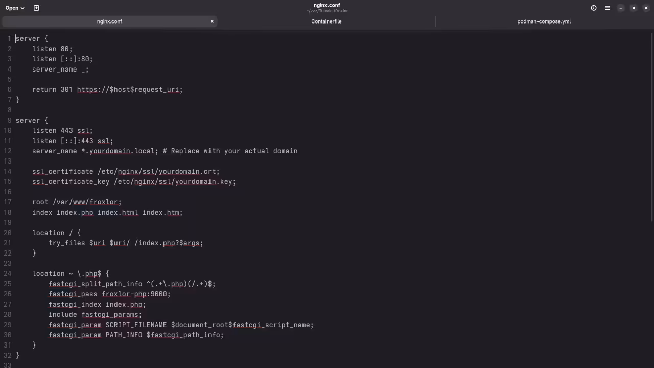 Froxlor Nginx Configuration