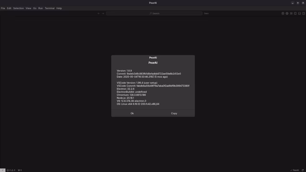 AI Code Editor on Fedora: PearAI Walkthrough
