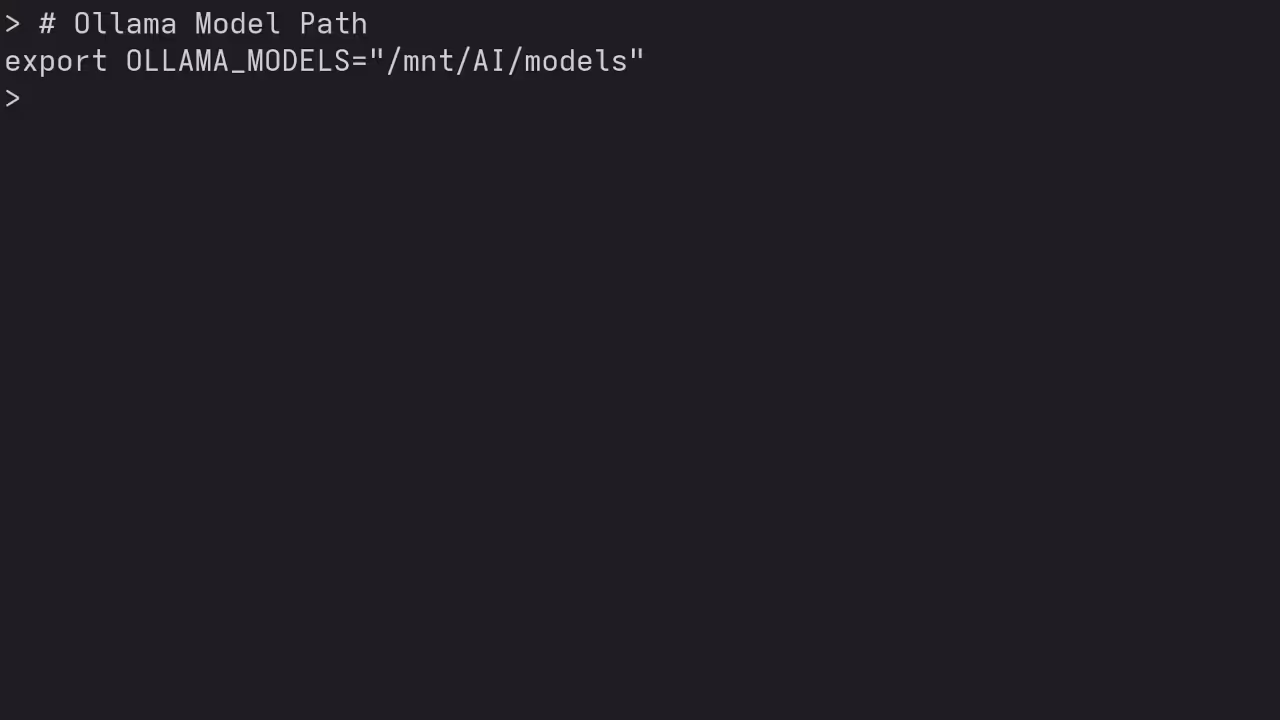 Ollama set model path