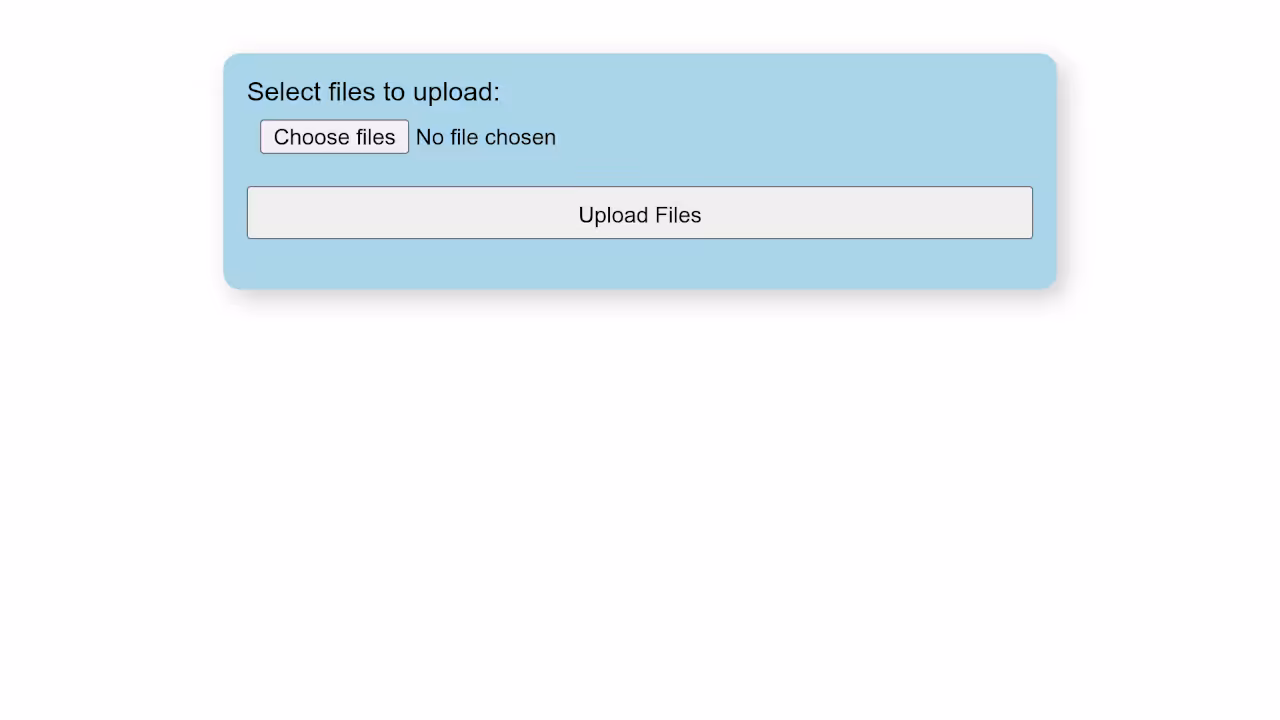 Multiple File Upload Form