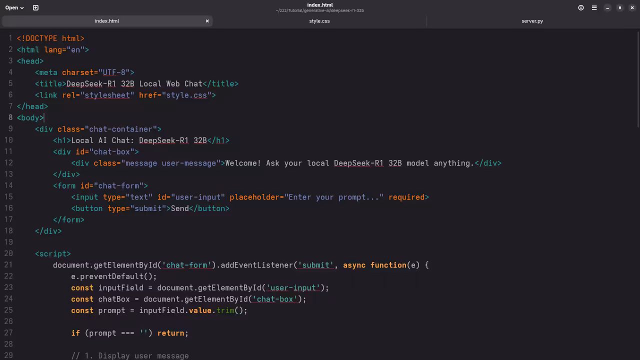 Custom Ollama Web UI HTML