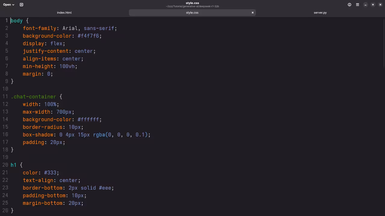 Custom Ollama Web UI CSS