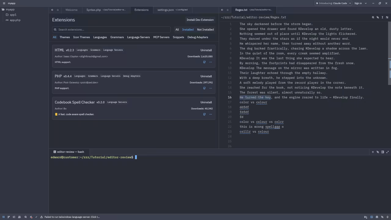 Zed Extensions View