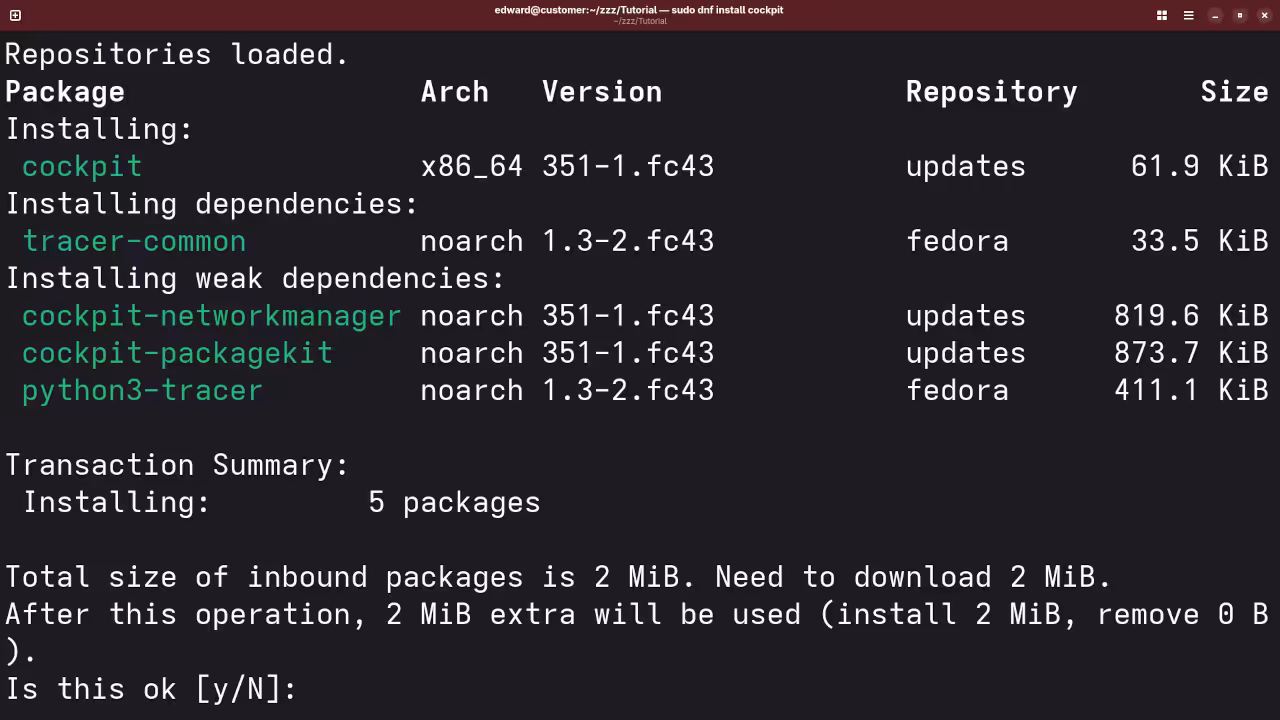 Cockpit Installation