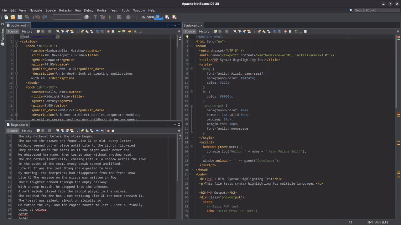 Netbeans 28 Split View