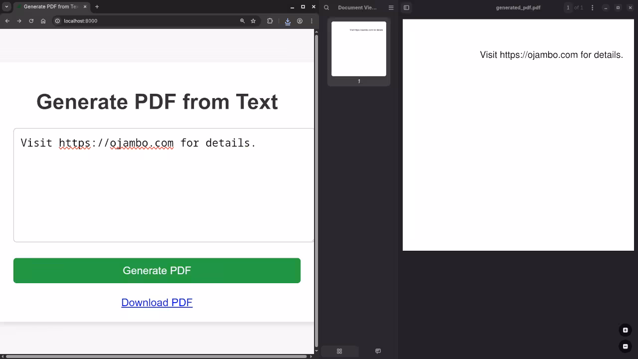 Create PDFs from Text in PHP