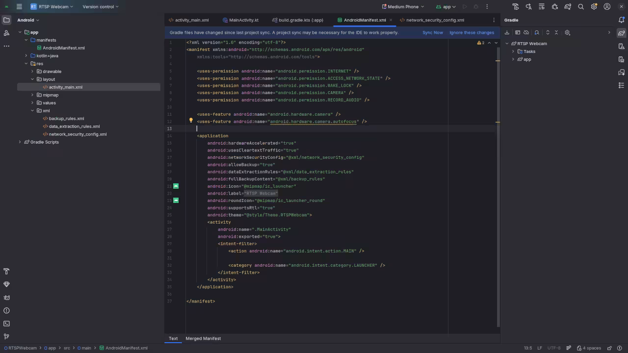 Android Manifest XML