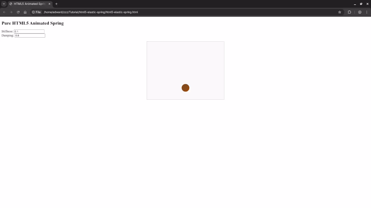 HTML5 Elastic Spring