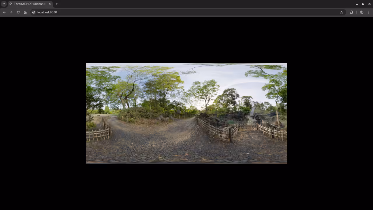 HTML5 ThreeJS HDR Slideshow Forest
