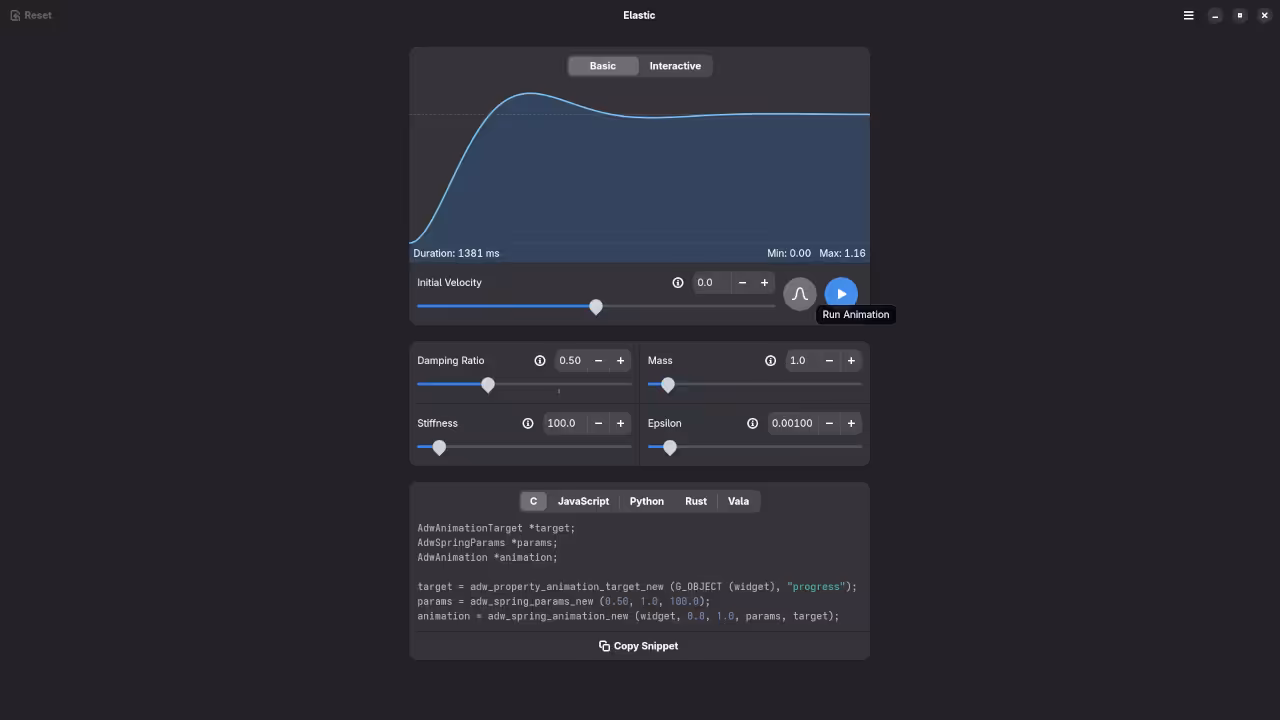 Elastic Run Animation