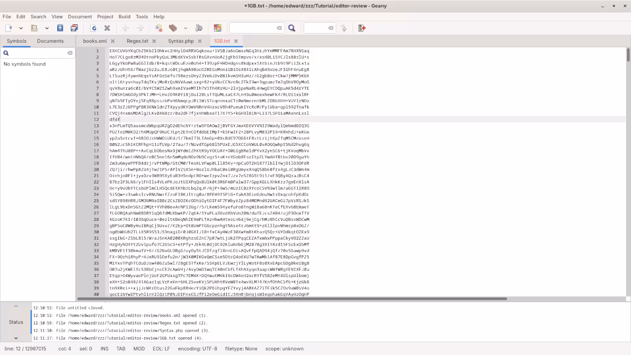 Geany 2.1 Large File