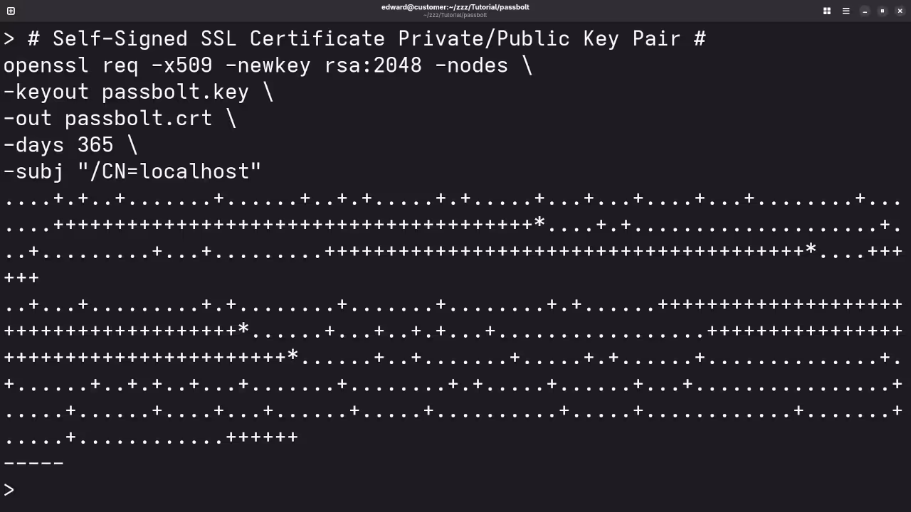 Generate SSL Certificate