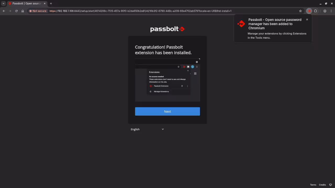 Passbolt Chrome Browser Extension