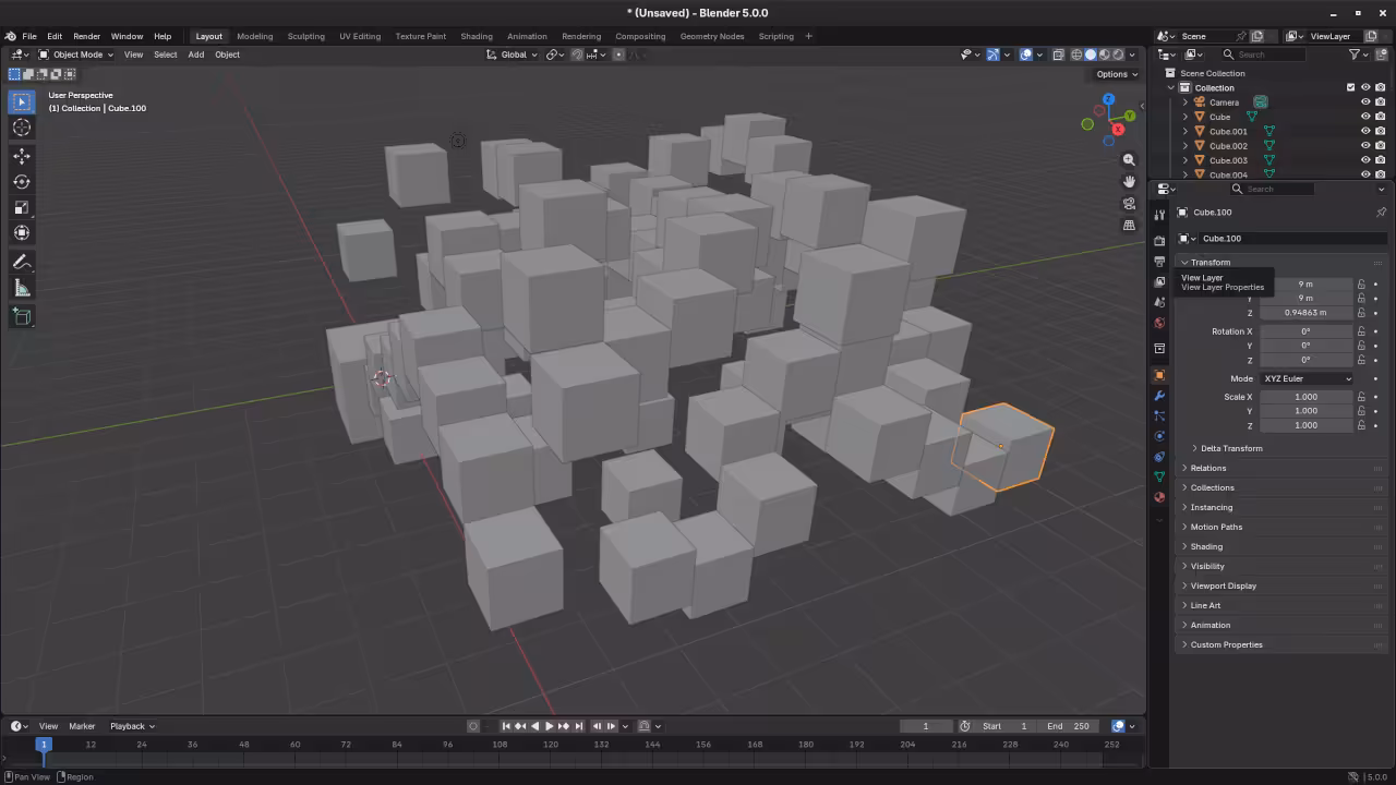 AI Generated Results in Blender Layout
