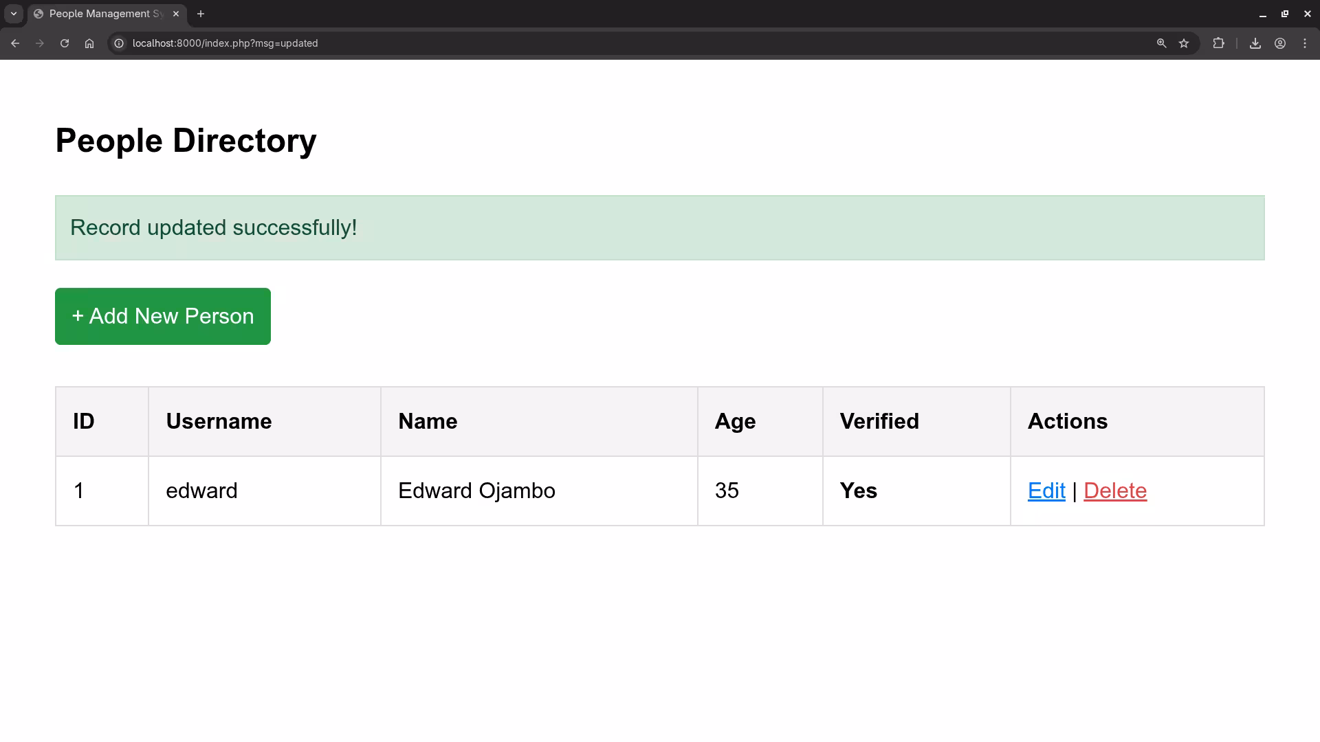 People Directory Updated