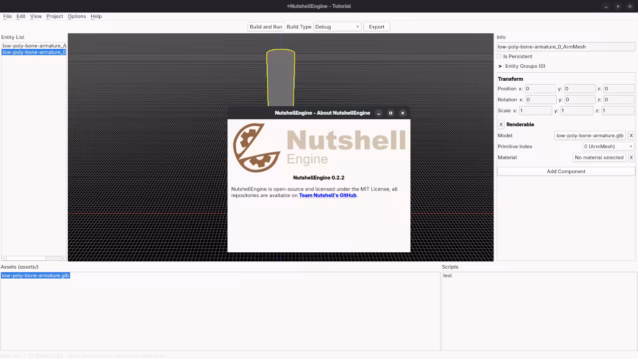 NutshellEngine Editor Demo