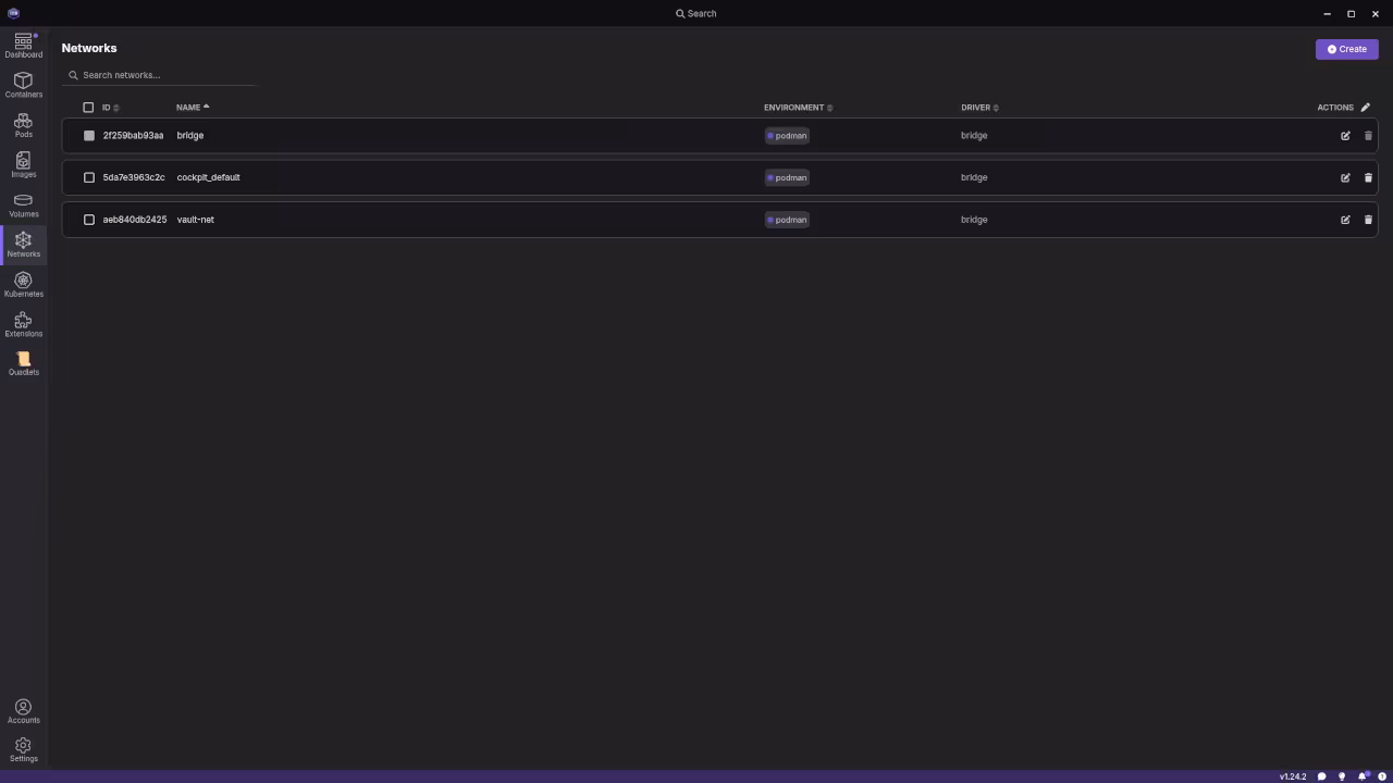 Podman Desktop Netoworks