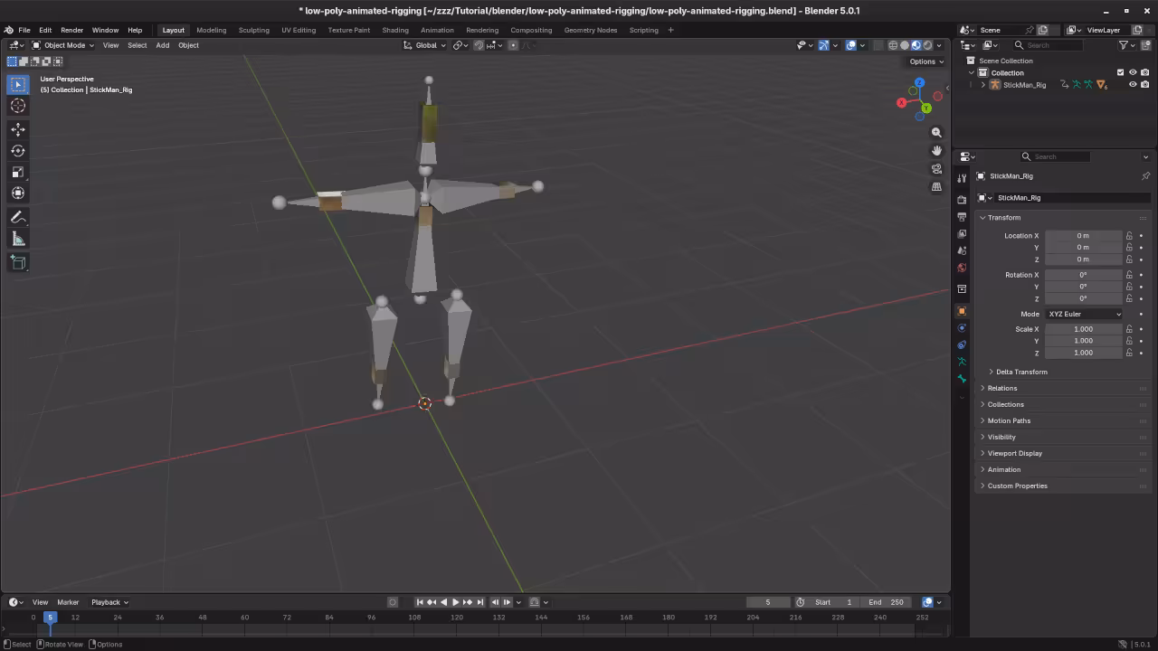 Stickman Rigging in Blender