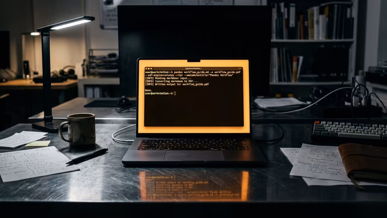 Markdown to PDF using pandoc